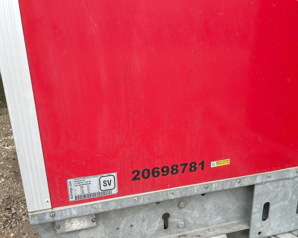 Letvogn registreringsnummer Zeppelin Rental