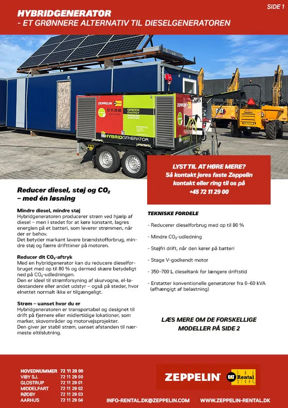 Hybridgenerator Zeppelin Rental